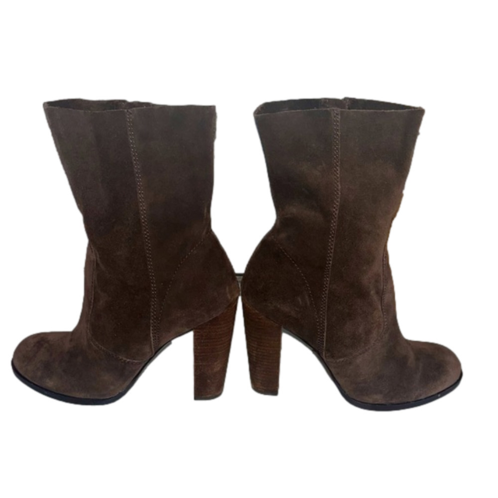 ANTHROPOLOGIE No. 704b. EDDA Brown Suede Ankle Boots SZ 38.5 – 8